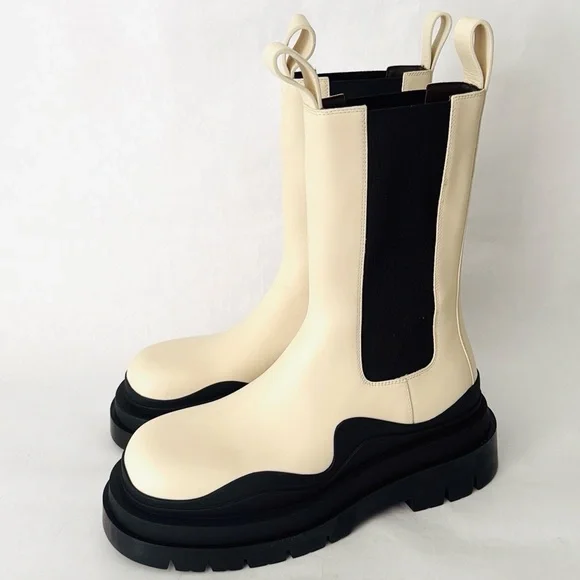 Bottega Veneta Tire Chelsea Boot in Sea Salt NWT  $1450 EU 38 - Picture 14 of 16